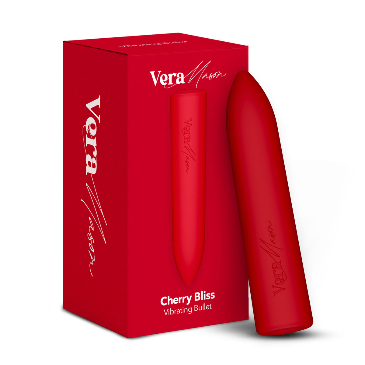 Cherry Bliss Mini Bullet Vibrator | Waterproof, 10 Modes, Body-Safe | Vera  Mason