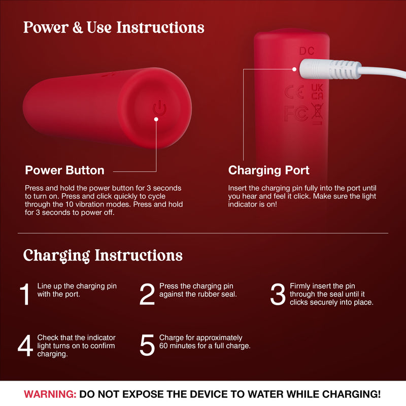 Cherry Bliss Mini Bullet Vibrator | Waterproof, 10 Modes, Body-Safe | Vera Mason Cherry Bliss Mini Bullet Vibrator | Waterproof, 10 Modes, Body-Safe | Vera Mason